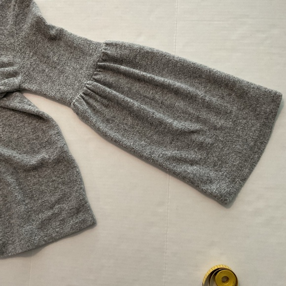 Zara Trafaluc Women’s Sweater Blouse Bell Sleeve Heather Gray - Picture 6 of 10